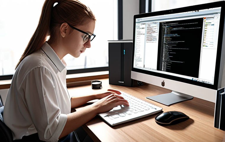 **A translator working at a modern desk, utilizing CAT software on a computer. The scene conveys efficiency and precision, surrounded by technical documents and language resources.**