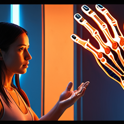 Home 14 **Prompt:** A female human translator, portrayed as a vibrant, empathetic bridge connecting two distinct cultural contexts. Abstract flowing lines and subtle emotional cues emanate from her, representing unspoken understanding and nuance. In the background or to the side, a sterile, glowing AI interface or robotic hand is present, highlighting the contrast between cold, literal translation and warm, deeply human connection. Emphasize depth, warmth, and the 'human spark'. Hyperrealistic, conceptual art, dynamic composition, warm light on human element, cool light on AI element.