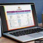 Home 18 통번역사 번역사 자기소개서 작성법 - A professional workspace scene featuring a translator’s desk with a laptop displaying a CV document ...